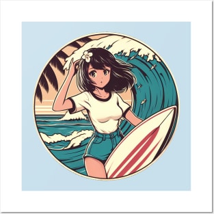 Hawaii Surfer Girl Posters and Art